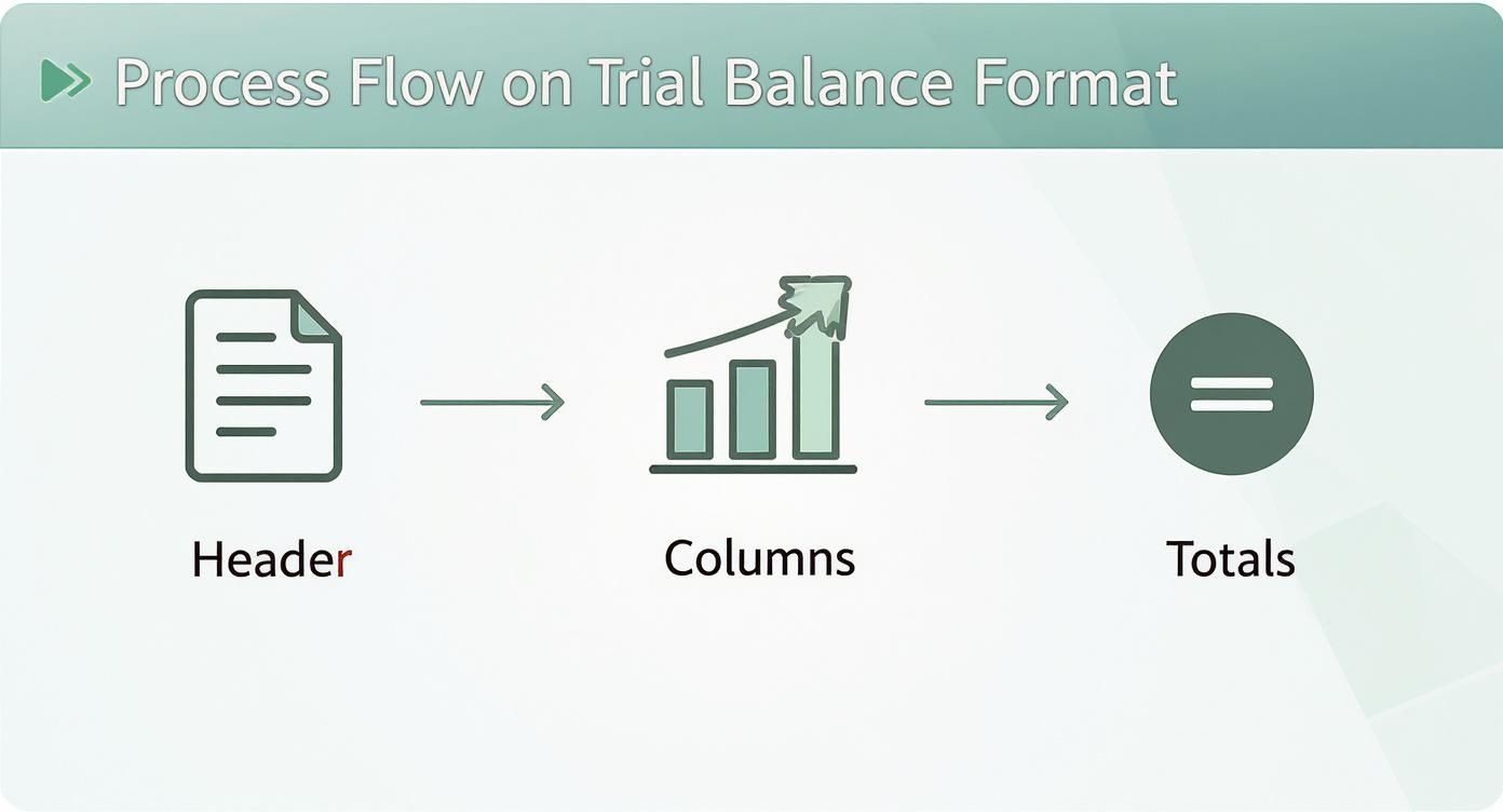 Infographic about trial balance format