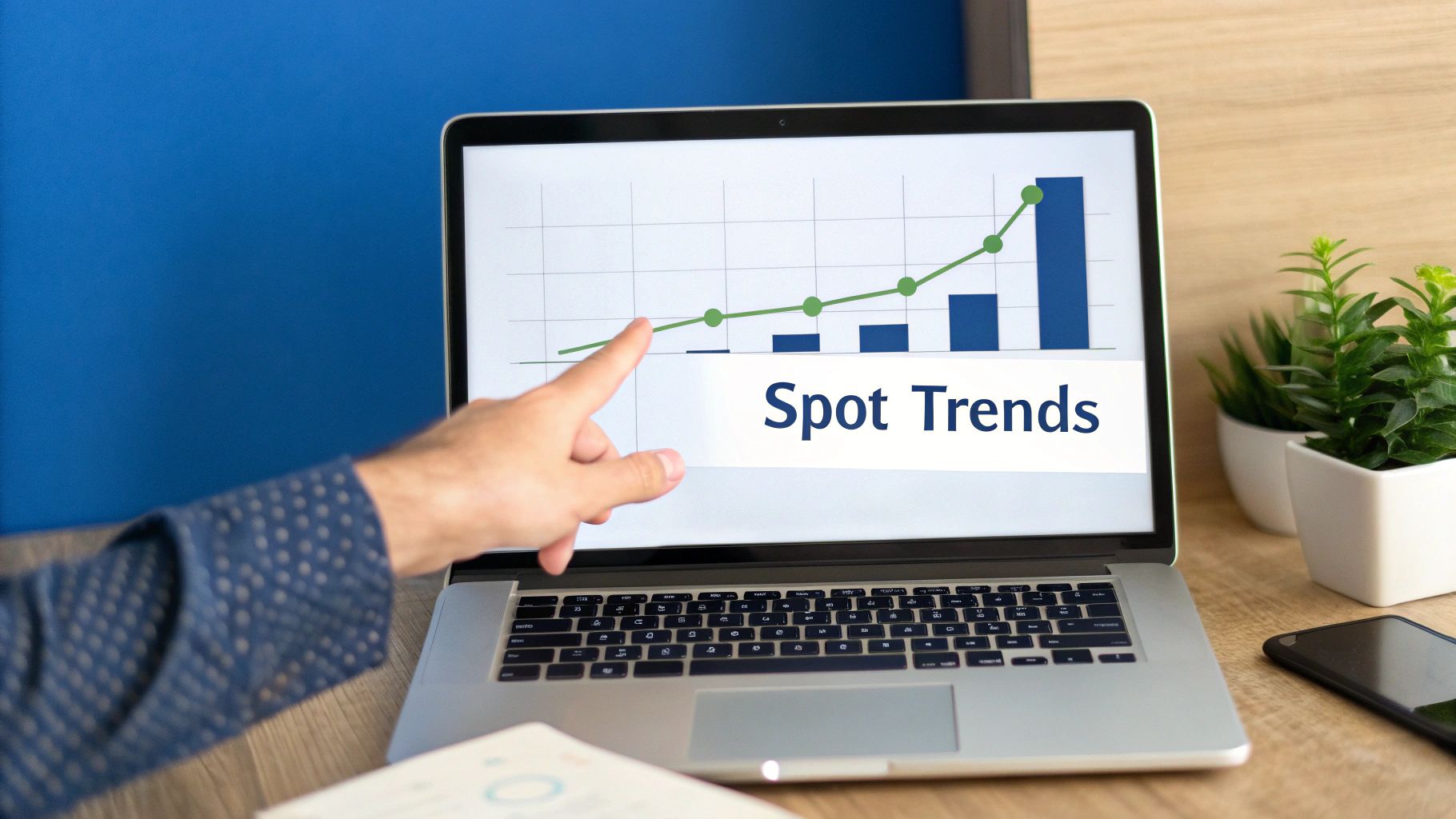 A financial professional analyzing charts and graphs on a computer screen, representing business insights.