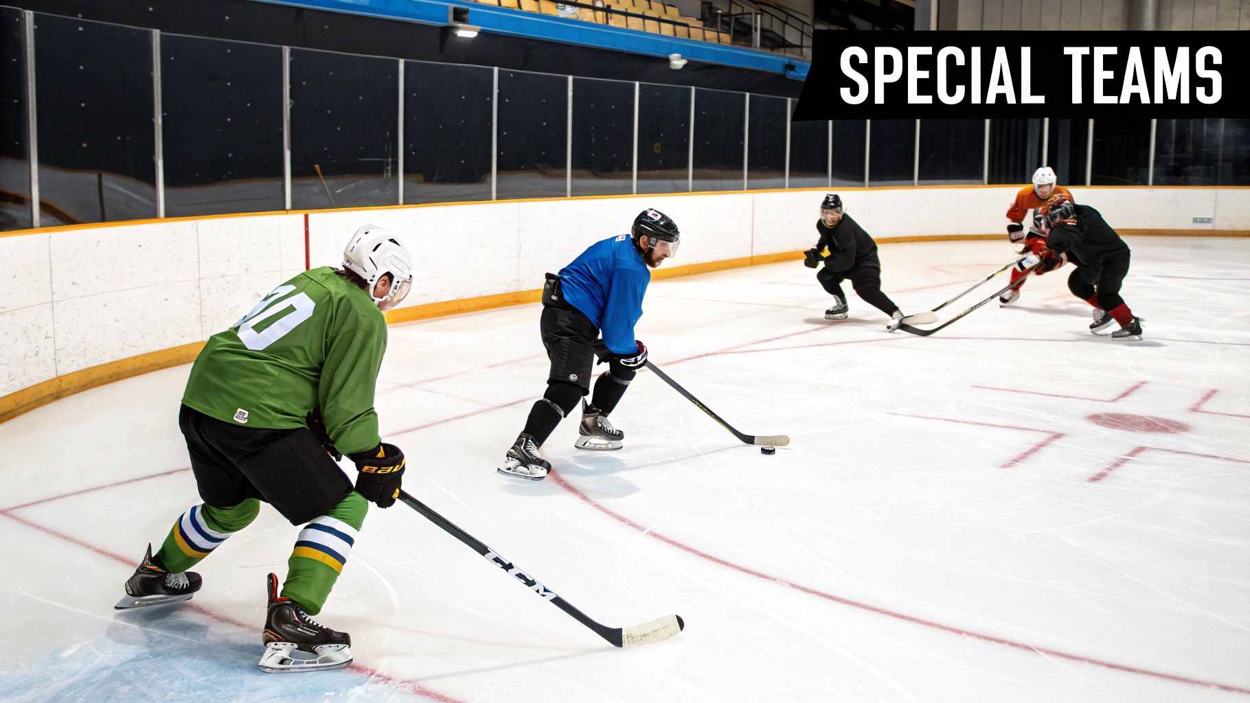 Nashville Predators setting up on the power play