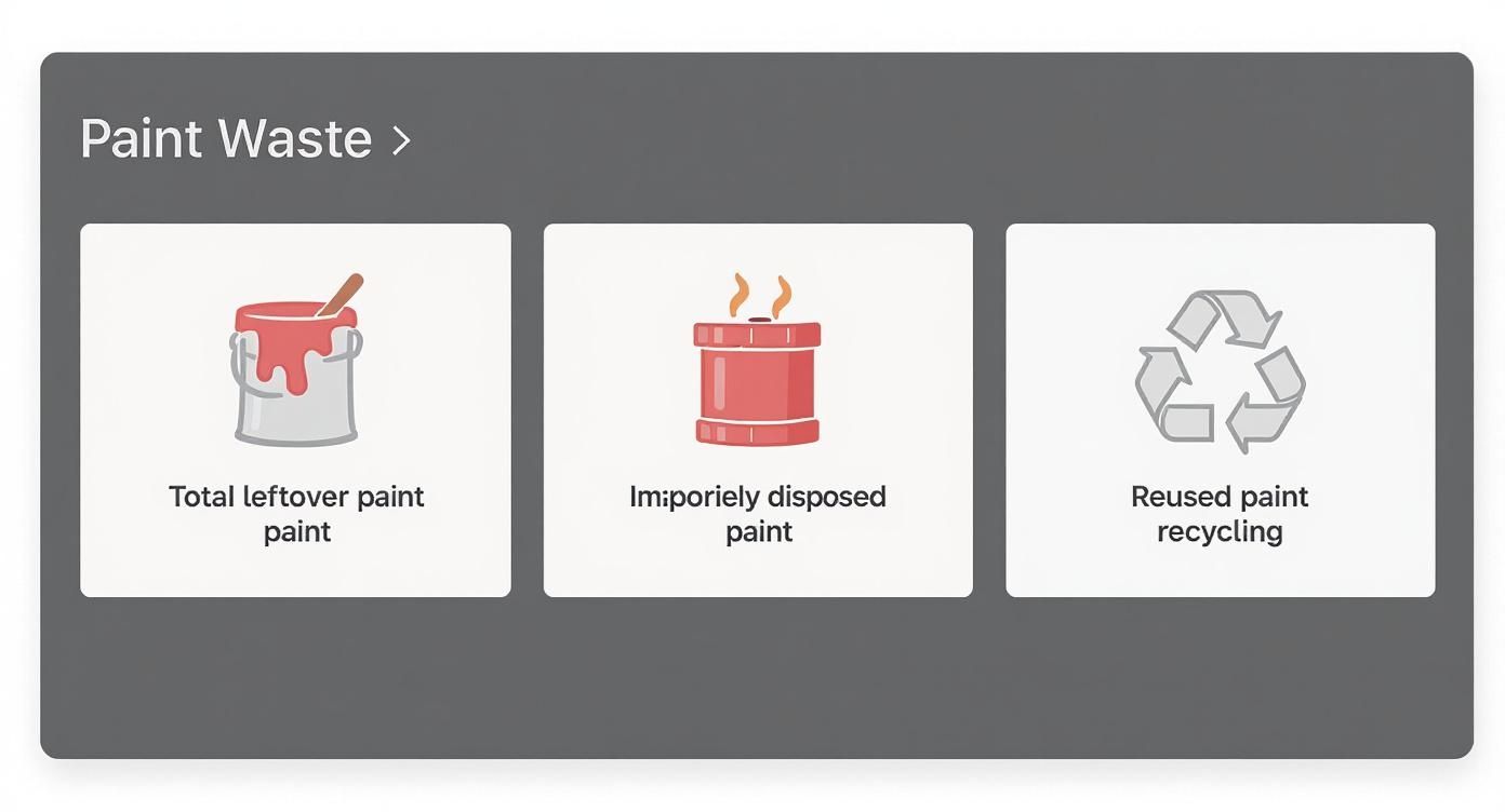 Infographic about dispose of paint