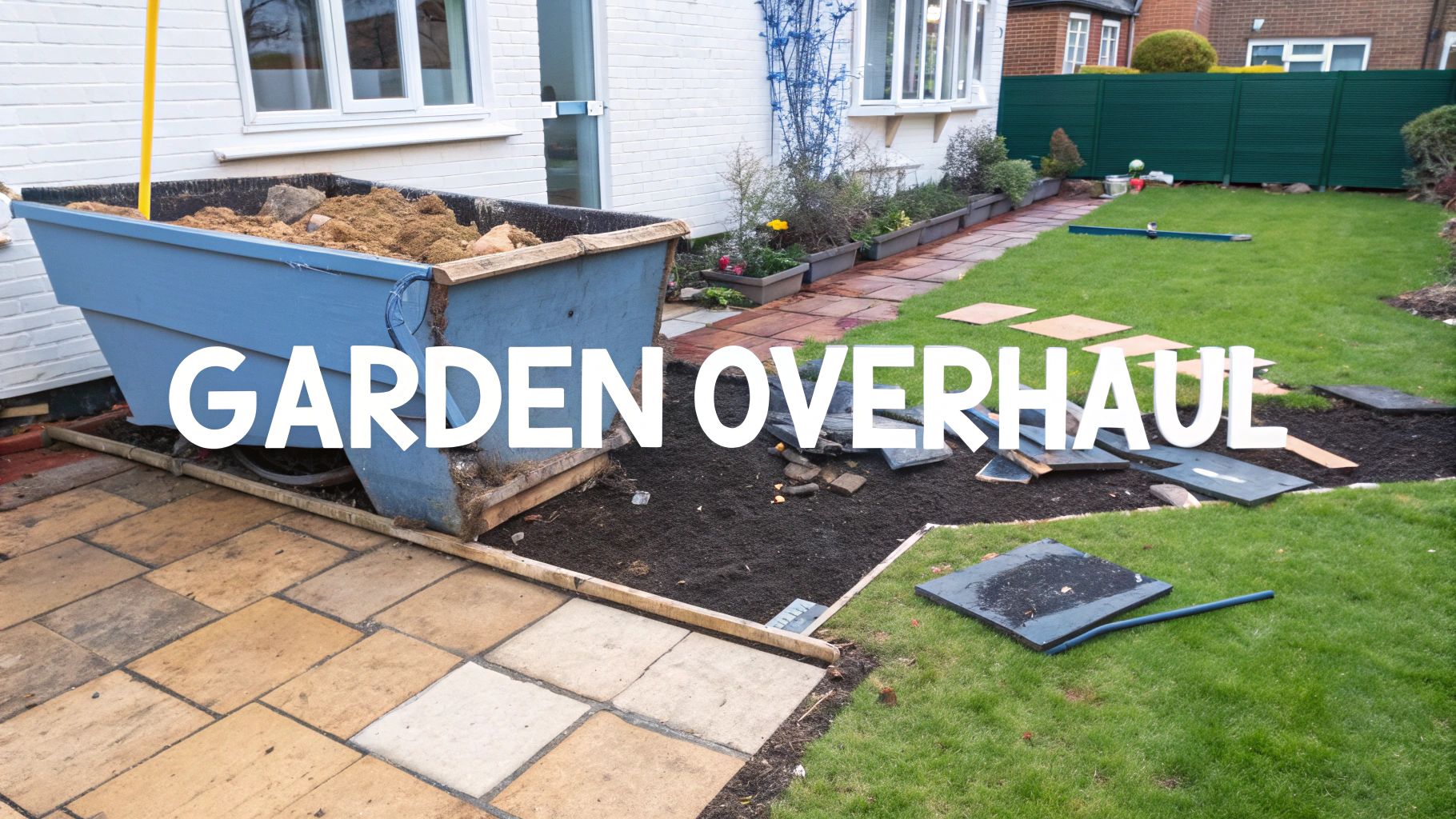 A 6 yard skip being used for a home renovation project.