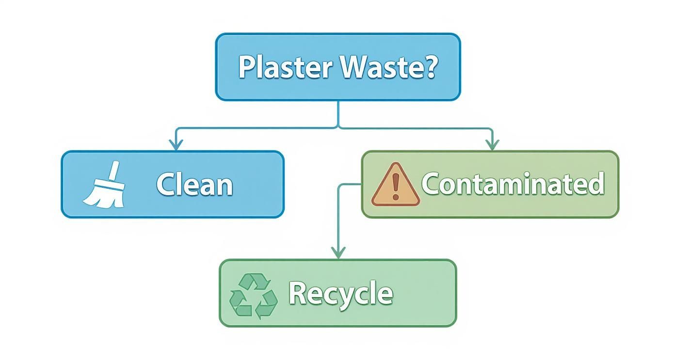 Infographic about disposal of plaster