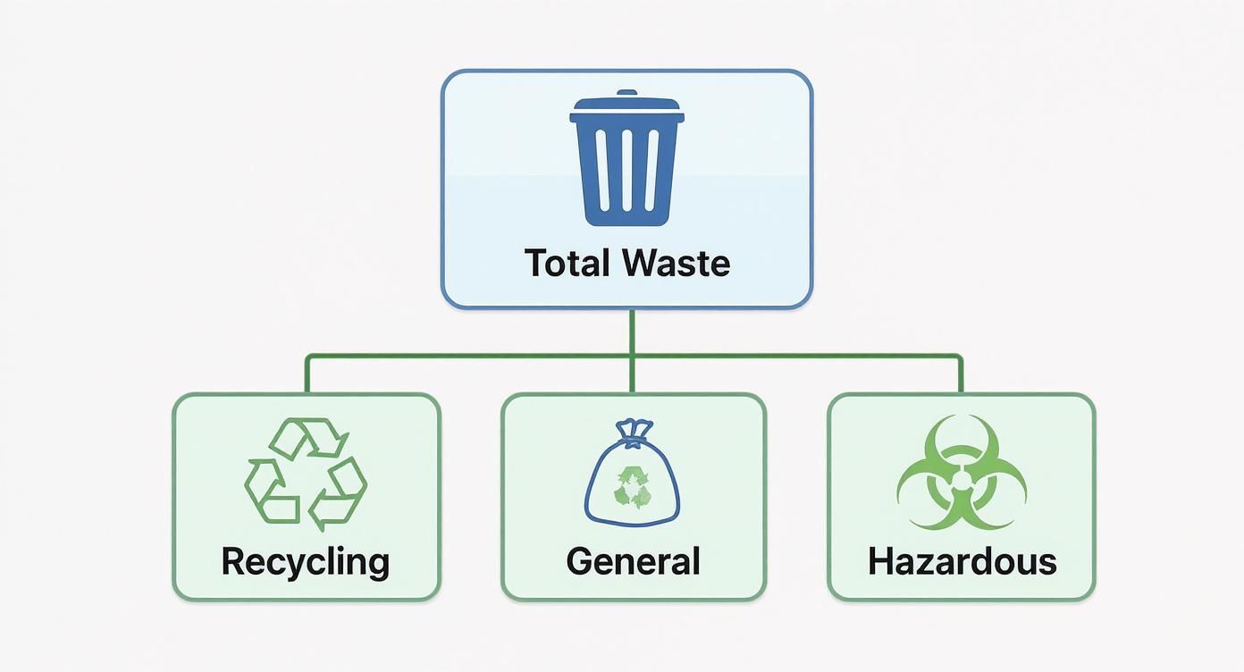Infographic about commercial waste management services