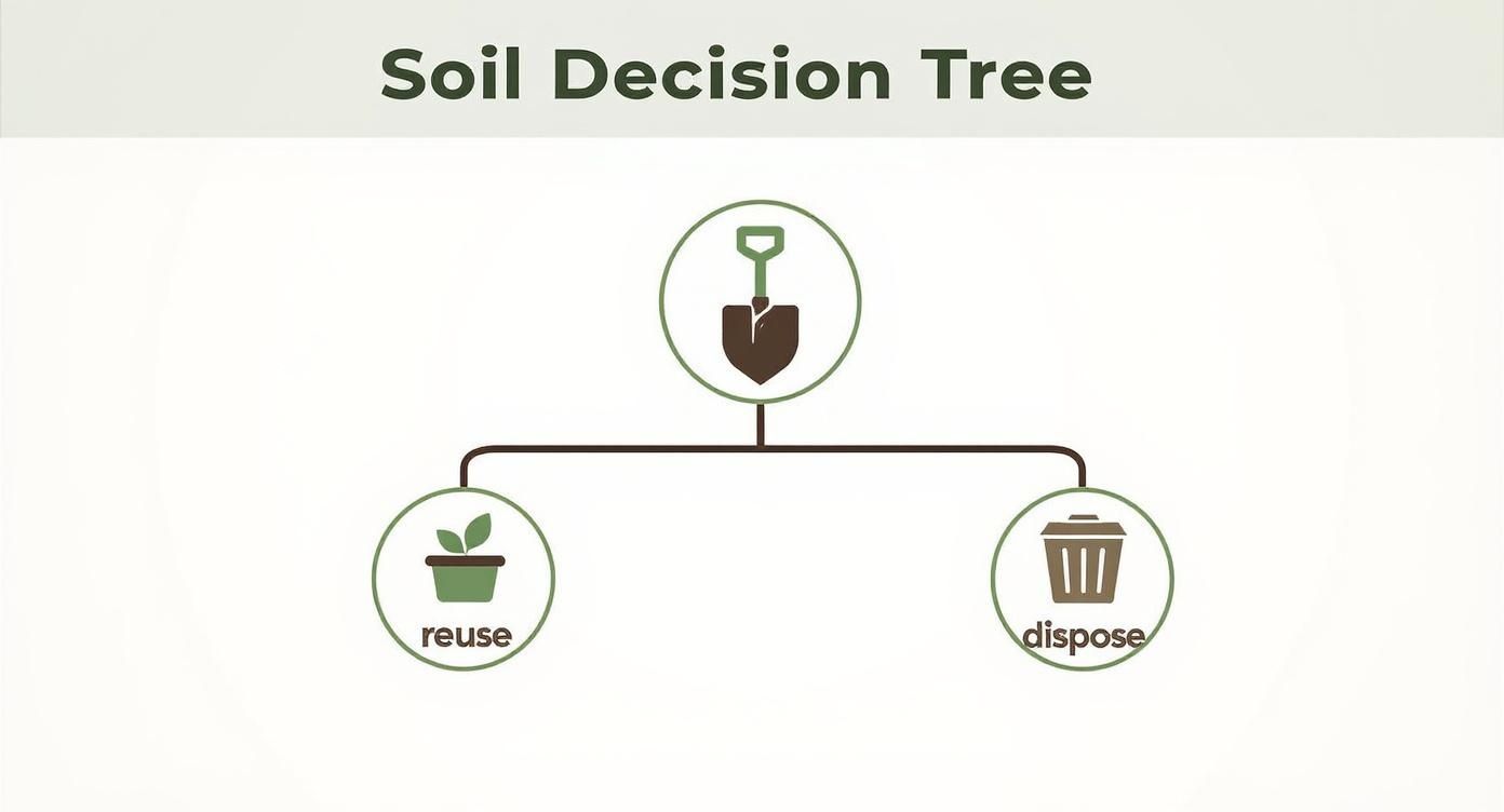 Infographic about disposal of soil