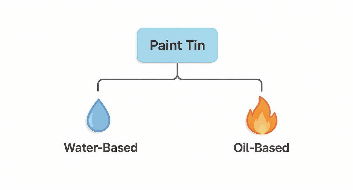 Infographic about how dispose of paint