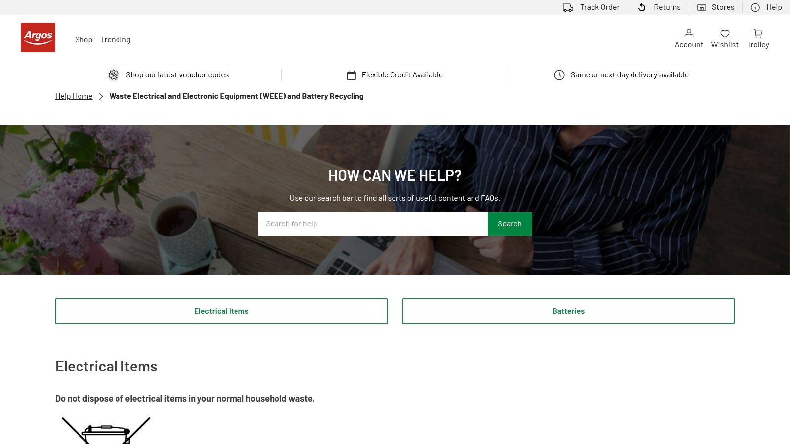 Argos (incl. Sainsbury’s) – WEEE & Battery Take-back