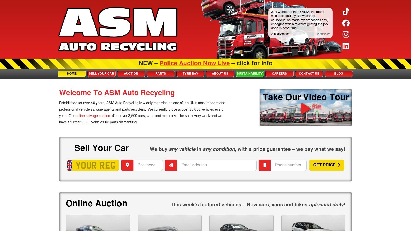 ASM Auto Recycling – Authorised Treatment Facility (ATF)