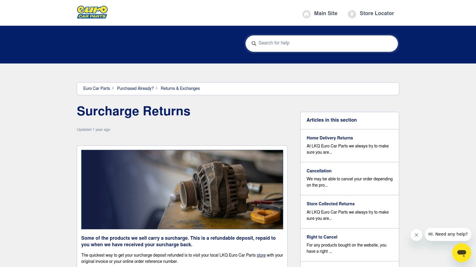 Euro Car Parts (LKQ) – Surcharge returns for old batteries