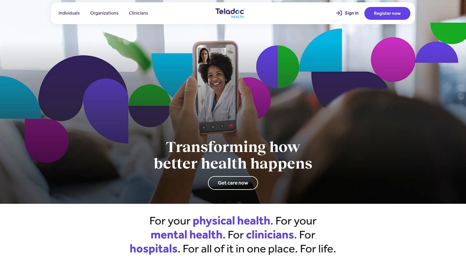 Teladoc Health offers a range of medical services from urgent care to mental health and dermatology.
