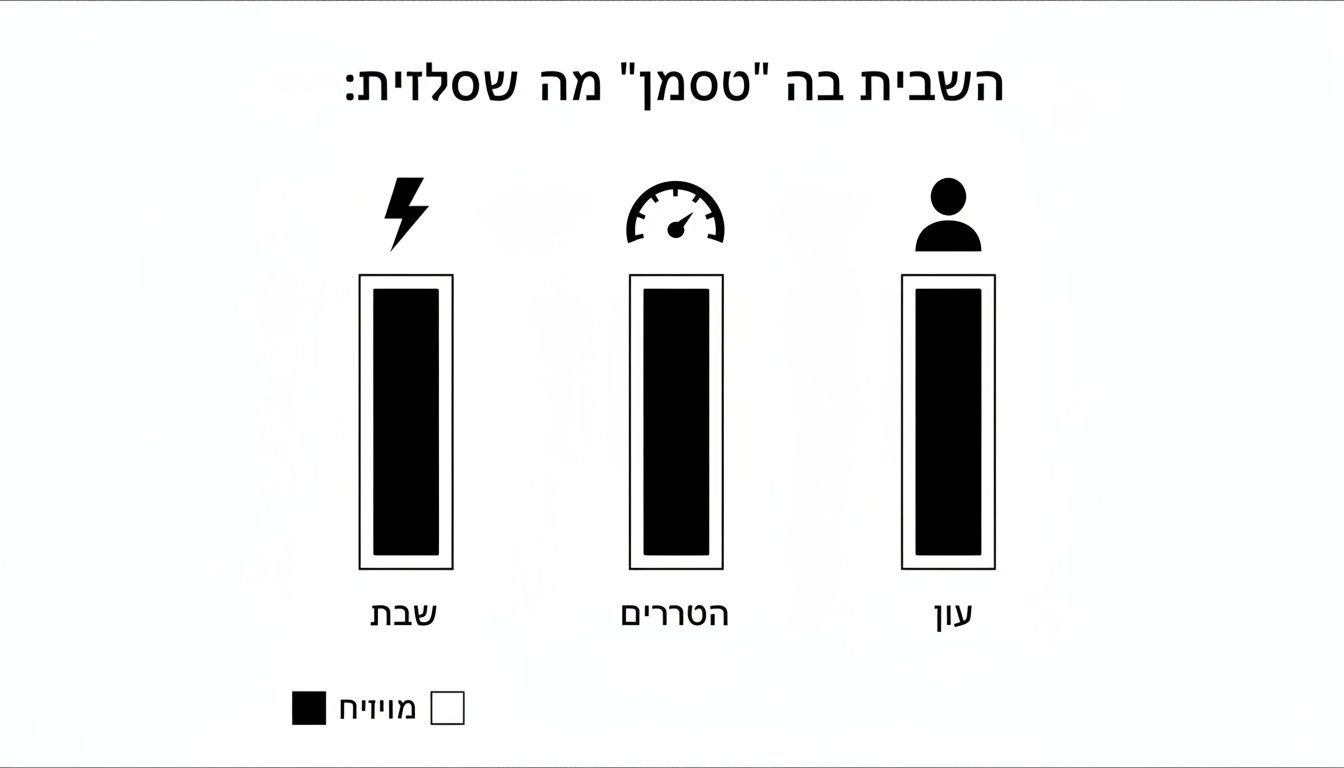גרף עמודות המציג את הגורמים הנתפסים כשליליים בשביתת 'טסמן': שבת, הסדרים ועוון.