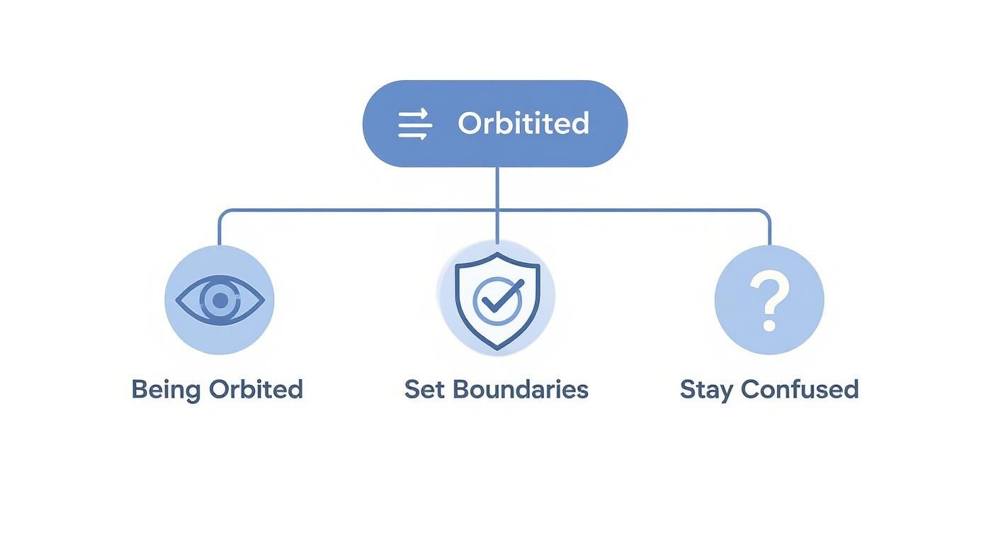 Infographic about what is orbiting in dating