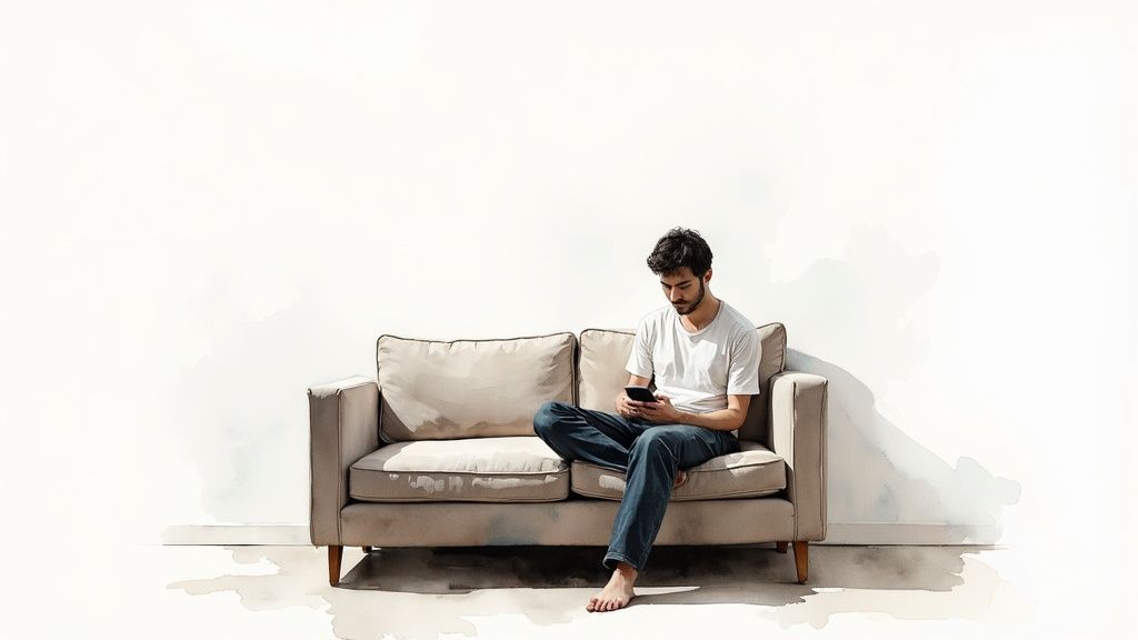 A person sitting alone on a park bench, looking thoughtfully into the distance, symbolizing independence and emotional distance.