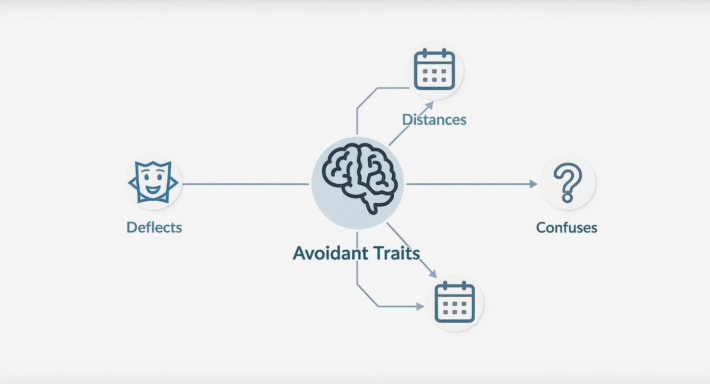 Infographic about dealing with avoidant attachment