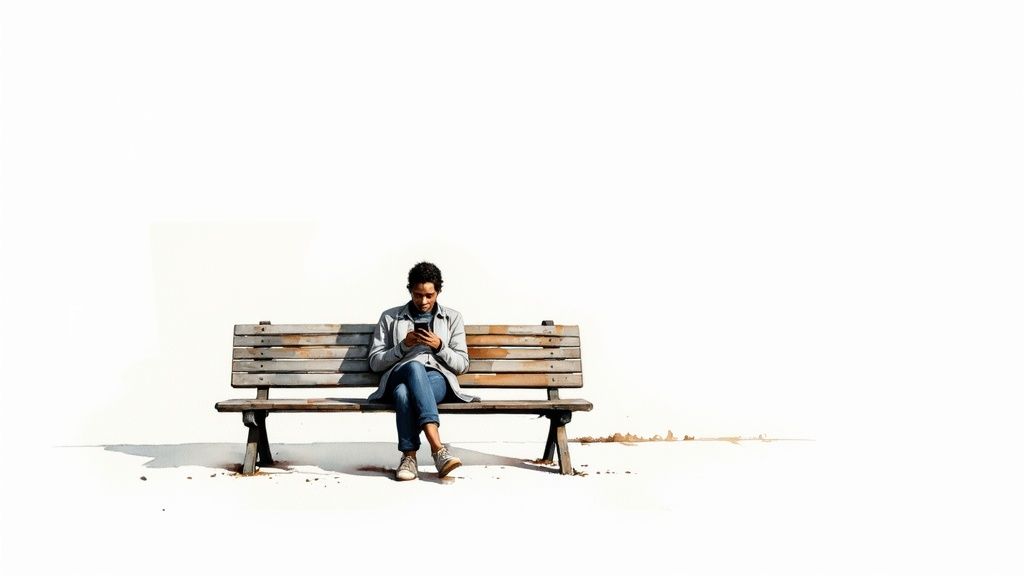 A person sitting alone on a windowsill, looking out thoughtfully, representing the feeling of being ghosted.