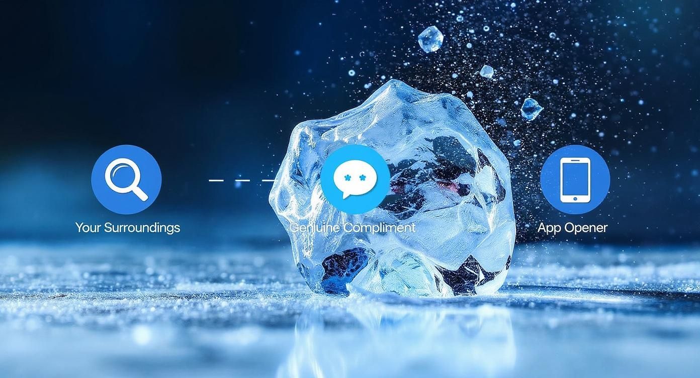 Infographic about how to talk to a guy you like