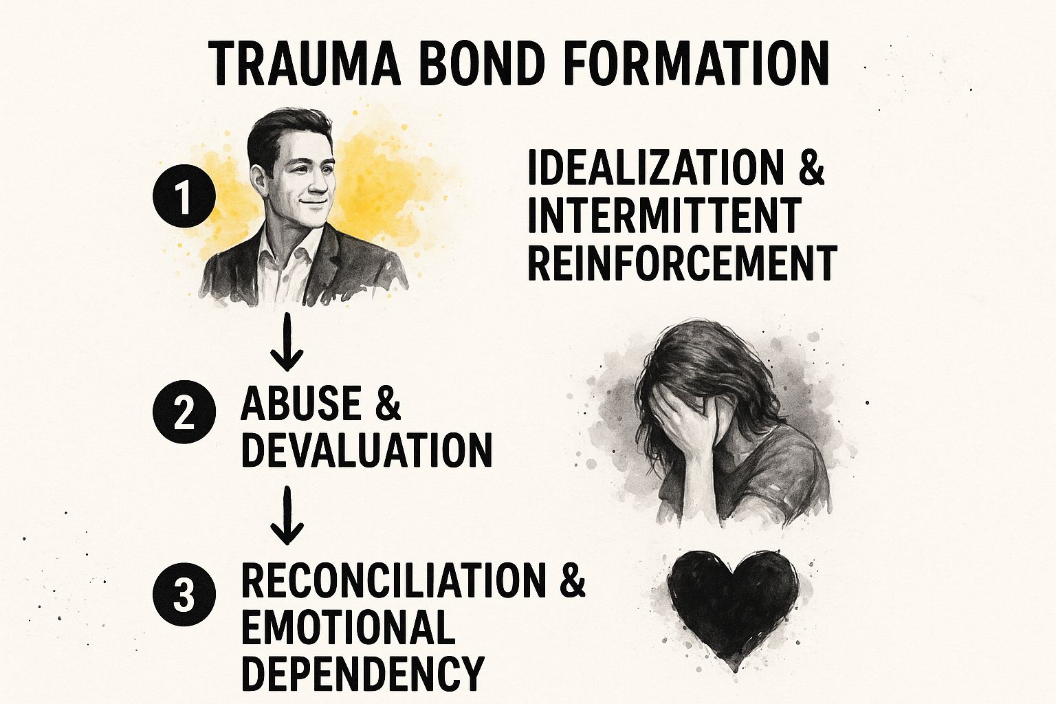 Infographic about what is trauma bonding