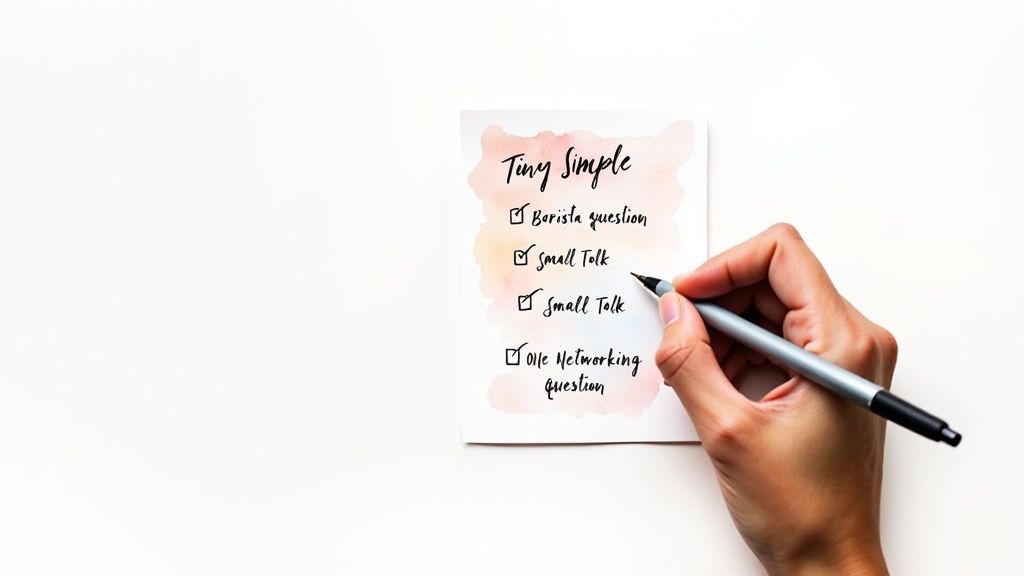 A person looking at their reflection in a puddle, but the reflection is a more confident version of themselves.