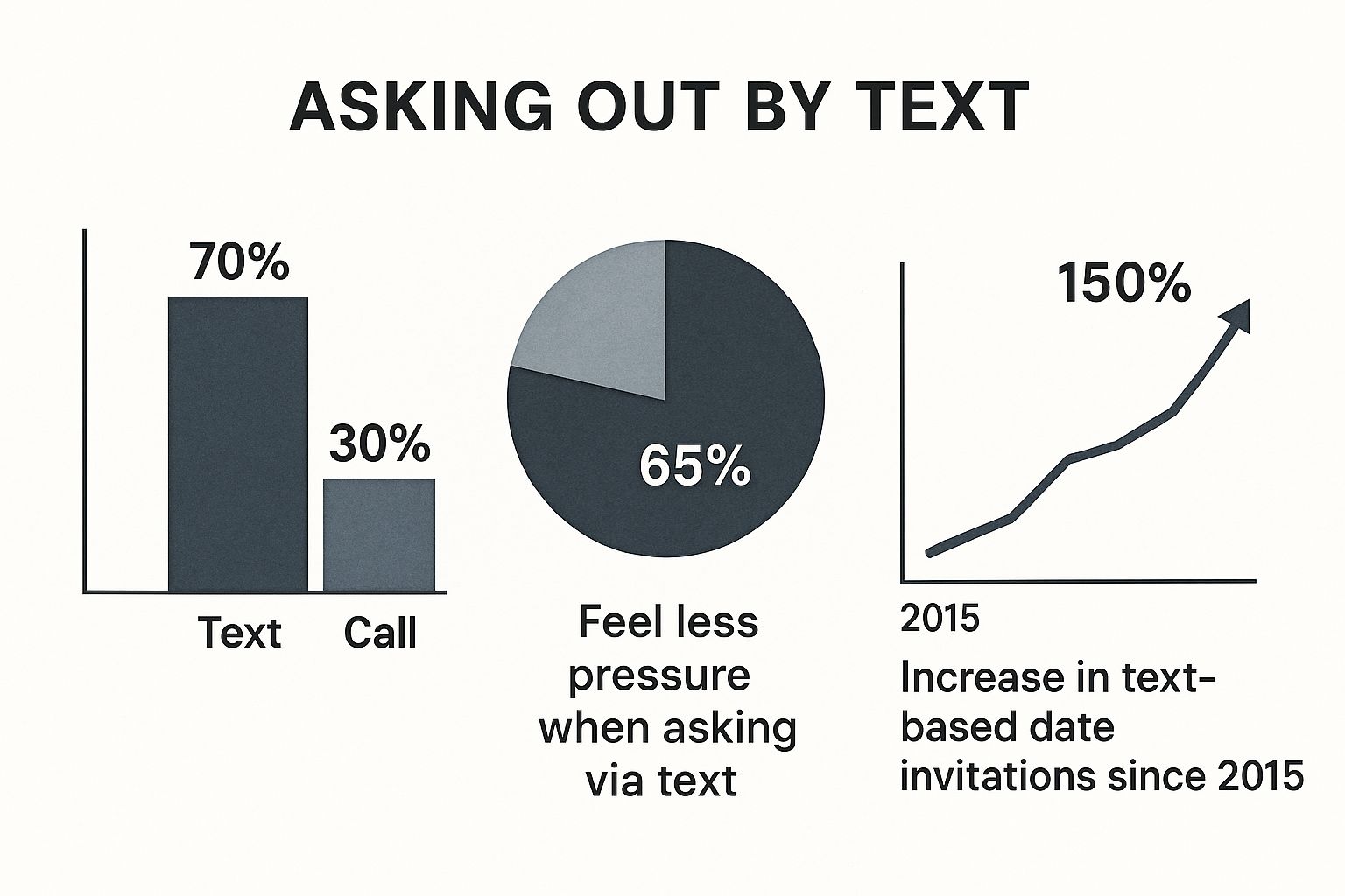 Infographic about how to ask someone out over text