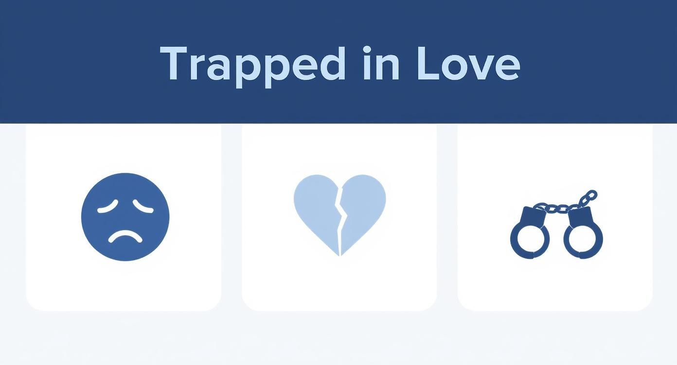 Infographic about feeling trapped in relationship