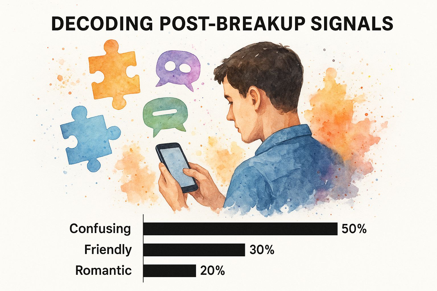Infographic about how to tell if ex wants you back