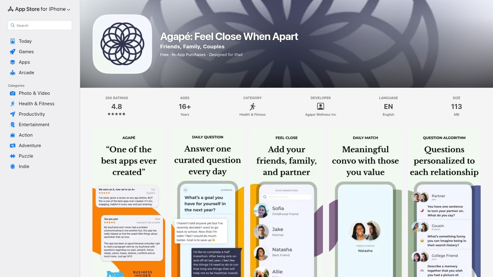 Agapé: Feel Close When Apart