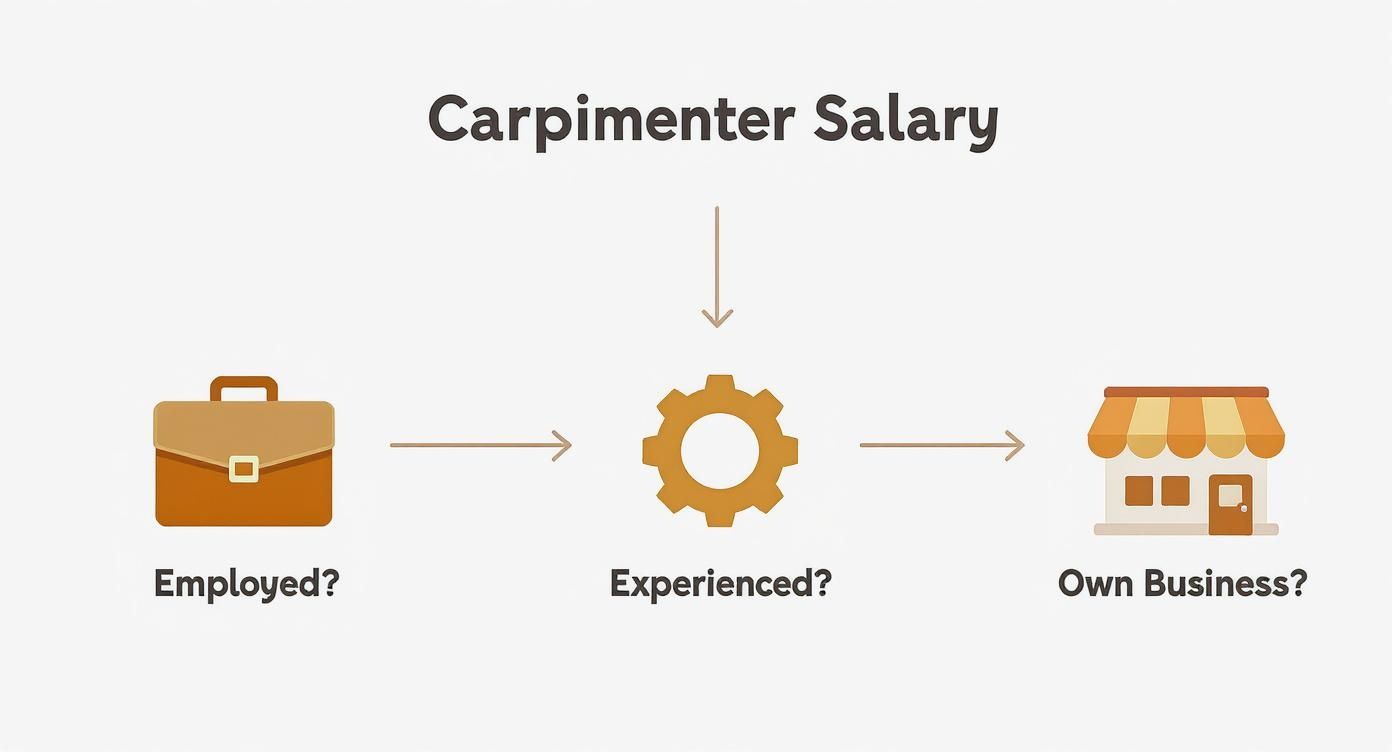 Infographic about working as a carpenter