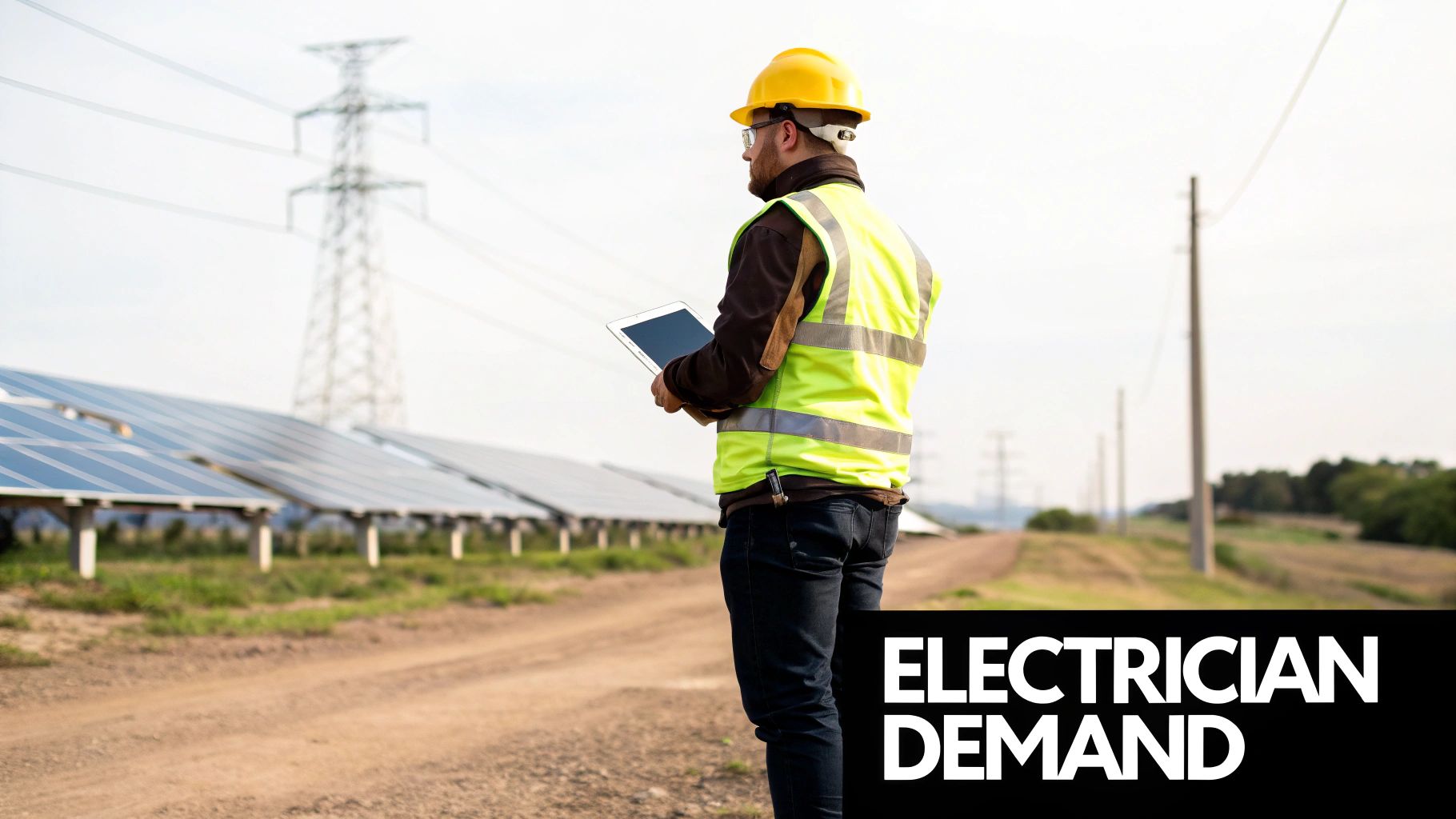 A skilled electrician installing wiring in a modern commercial building.