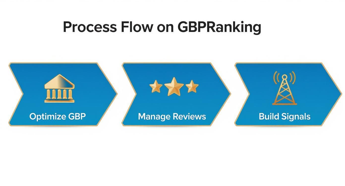 Infographic on how to rank higher on google maps