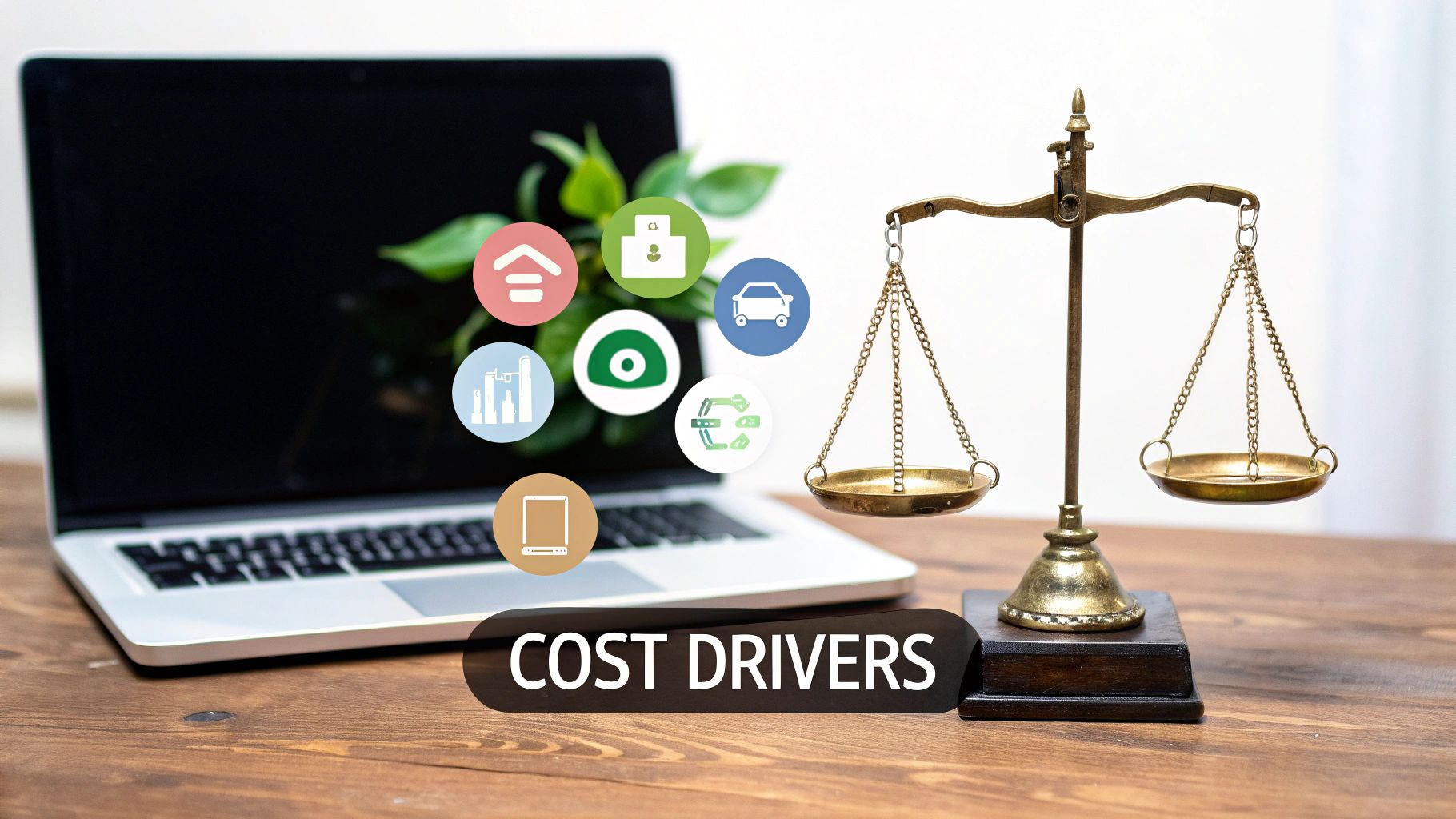 A graph showing different factors influencing website design cost for a calculator.