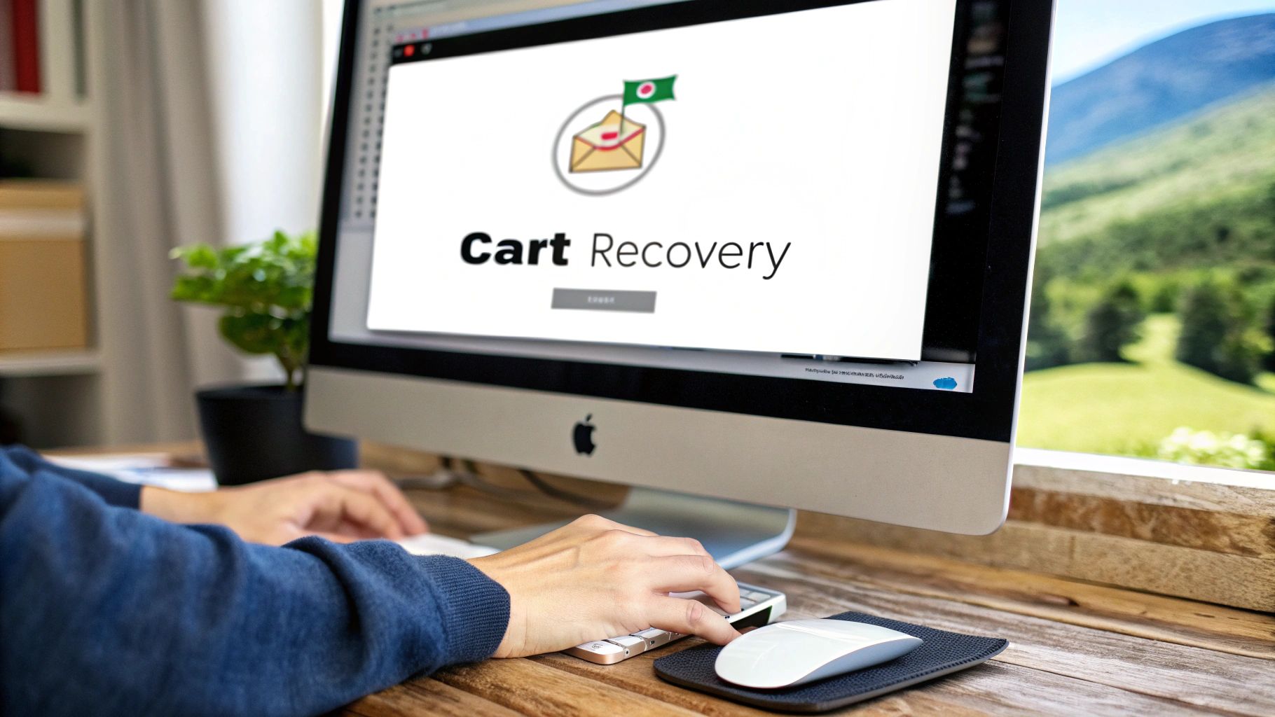 A person receiving a cart abandonment email on their laptop which is one way how to reduce cart abandonment.