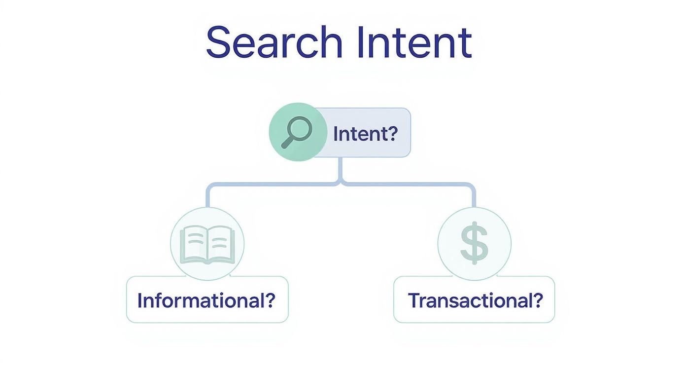 Infographic on how to write SEO friendly blog posts for user intent
