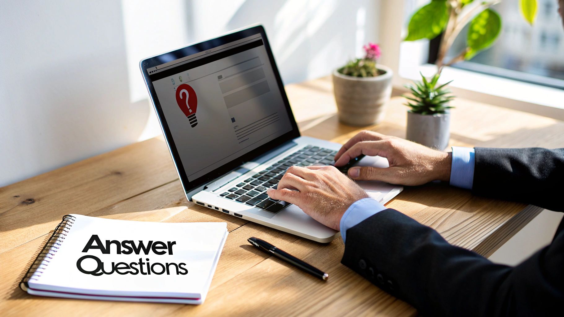 An attorney and a client discussing documents, showing how to get law clients by building trust with helpful content.