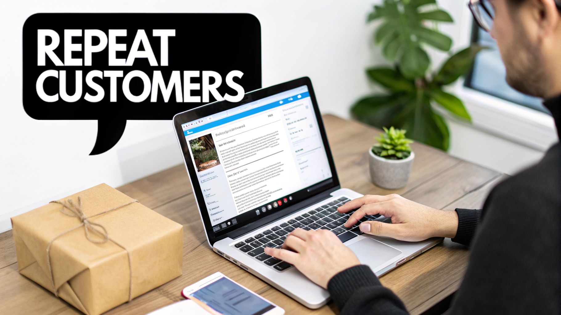 A person at a desk analyzing sales charts on a laptop to increase online sales.