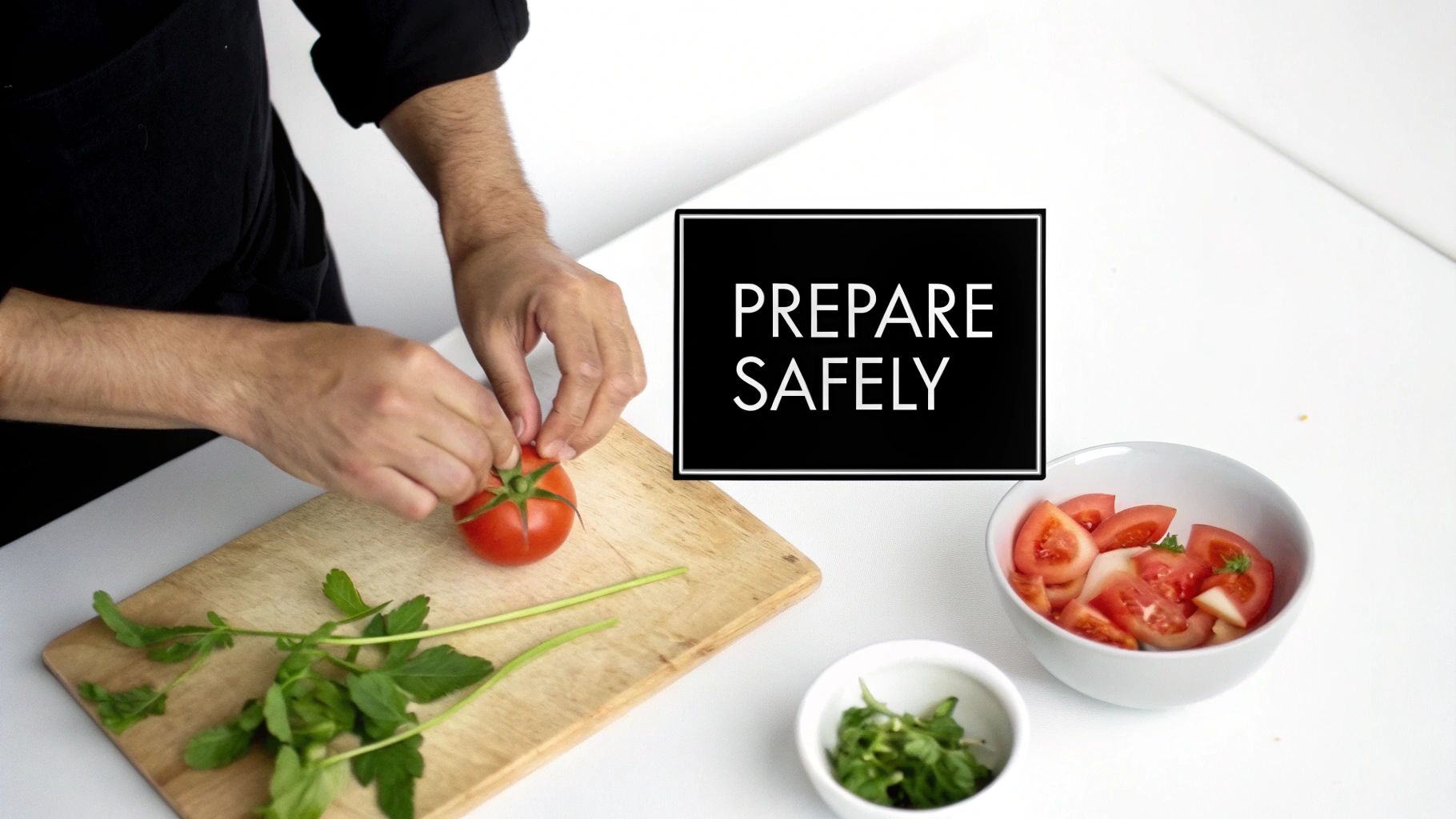 A bag of ChowPow meal topper next to a bowl of kibble.