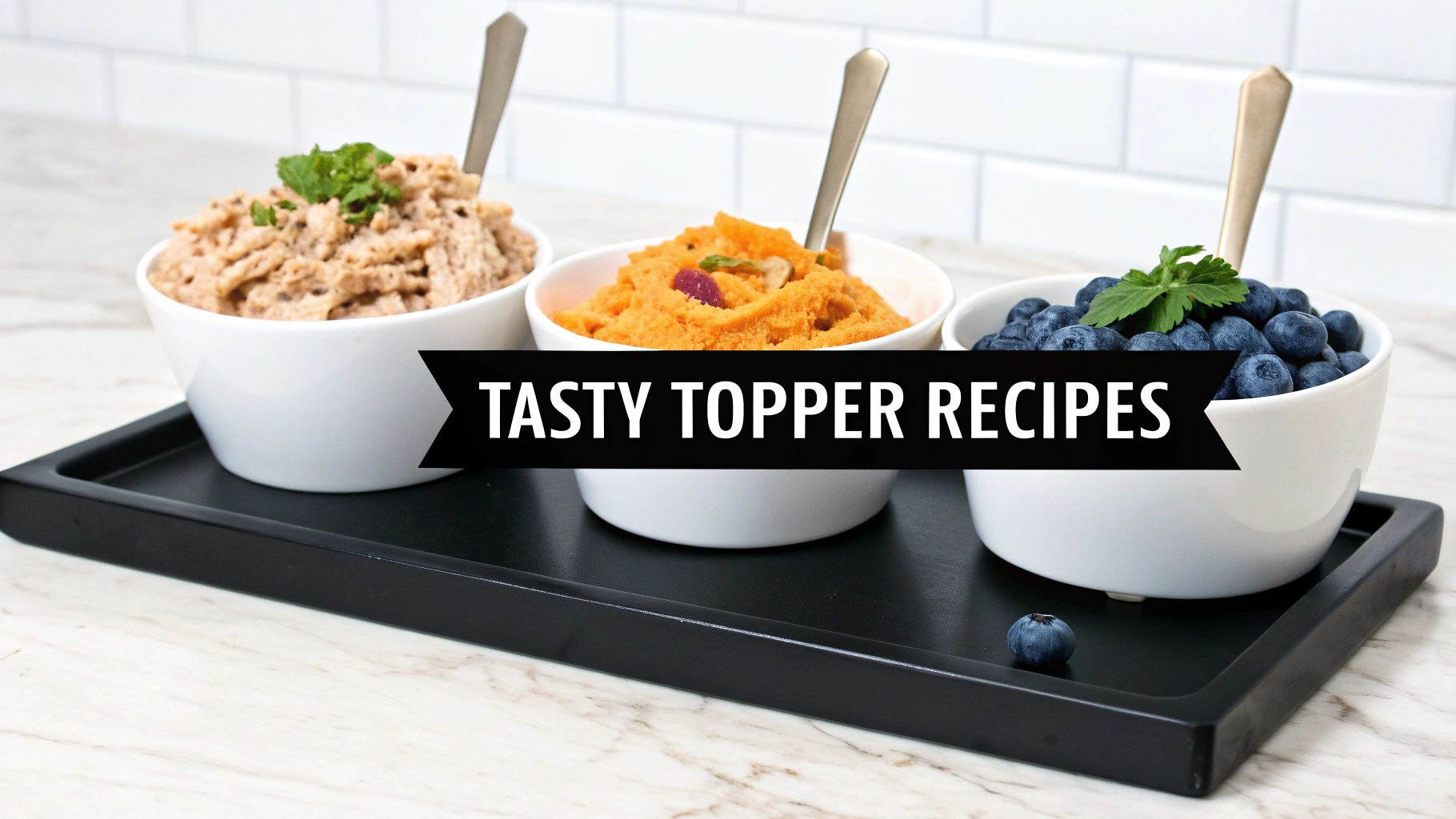 A delicious-looking homemade dog food topper in a bowl, ready to be served.