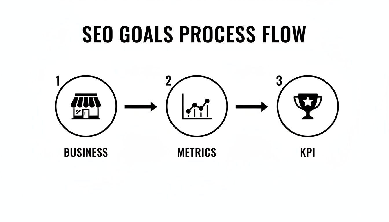 Diagram showing the SEO process used by a New York City SEO company.