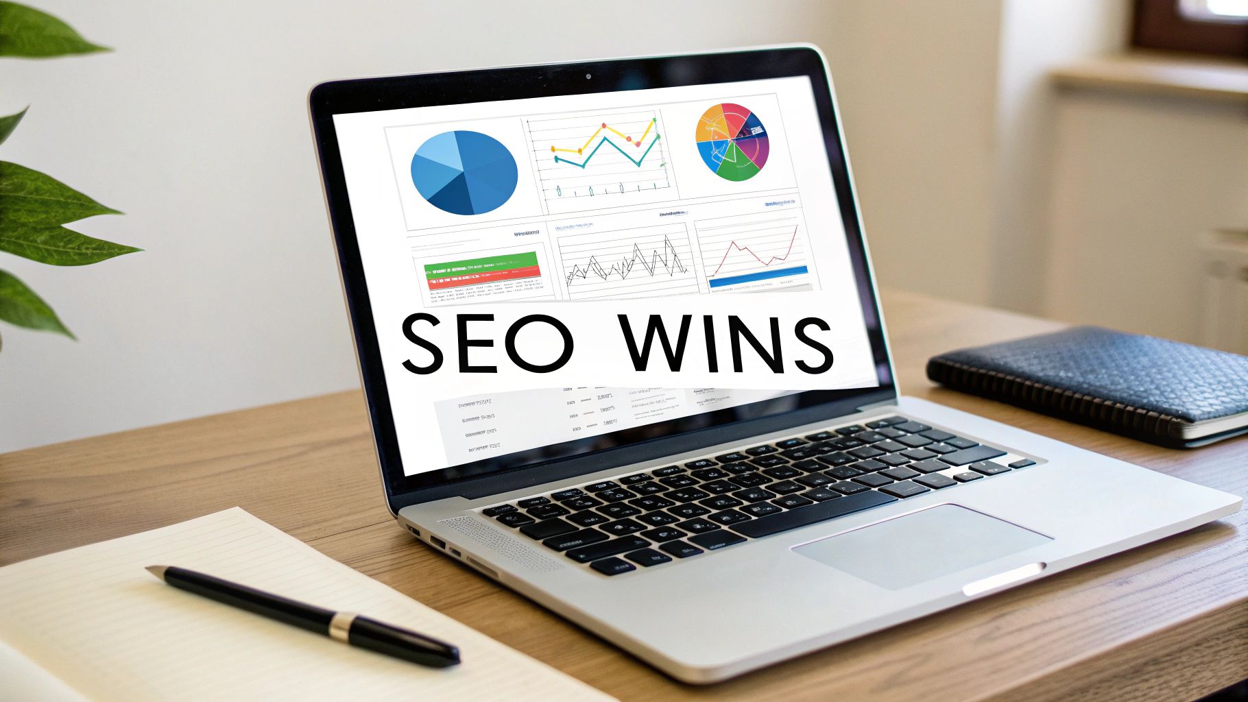 A graph showing clicks and impressions over time in the Google Search Console performance report. Alt Text: Using Google Search Console data to improve SEO performance.