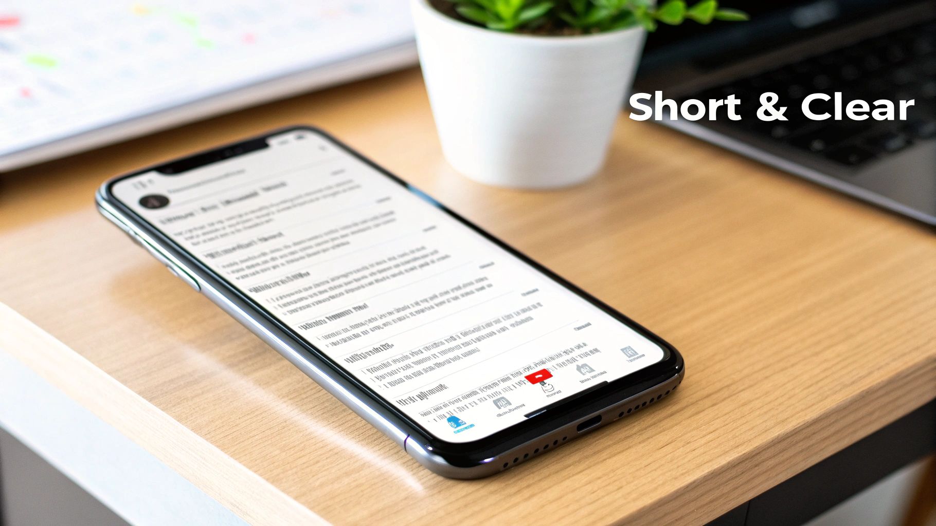 A person typing on a laptop, illustrating the conciseness needed for email subject line best practices.