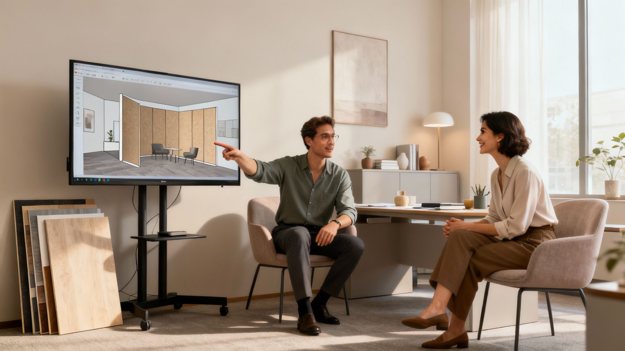 A modern office designed with Cubicle By Design's temporary glass office walls.