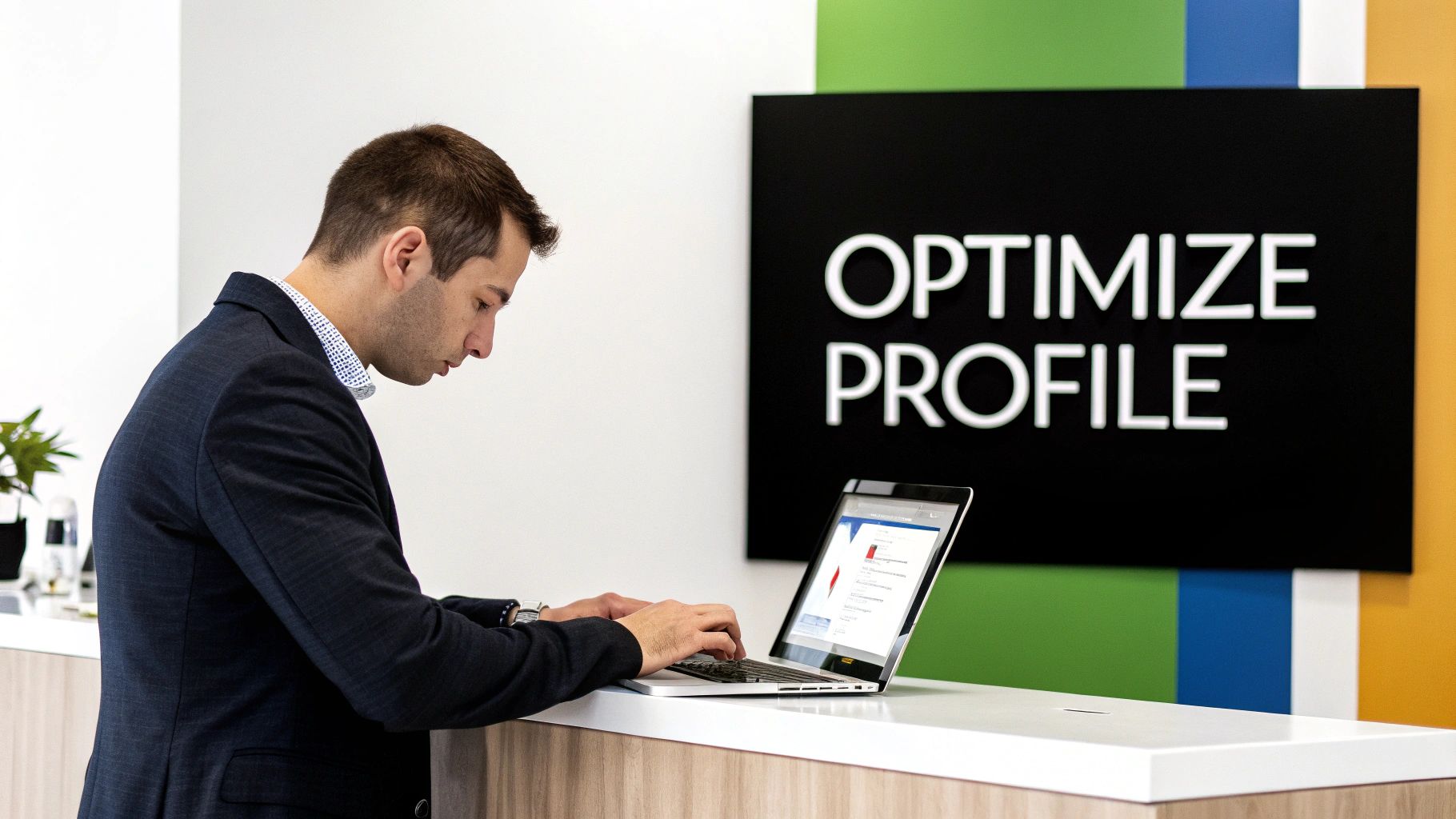 A detailed view of a Google Business Profile showing business information and local search ranking factors.