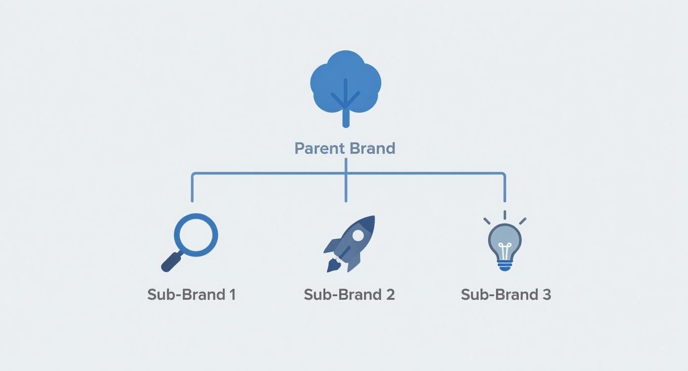 Infographic about brands with sub brands