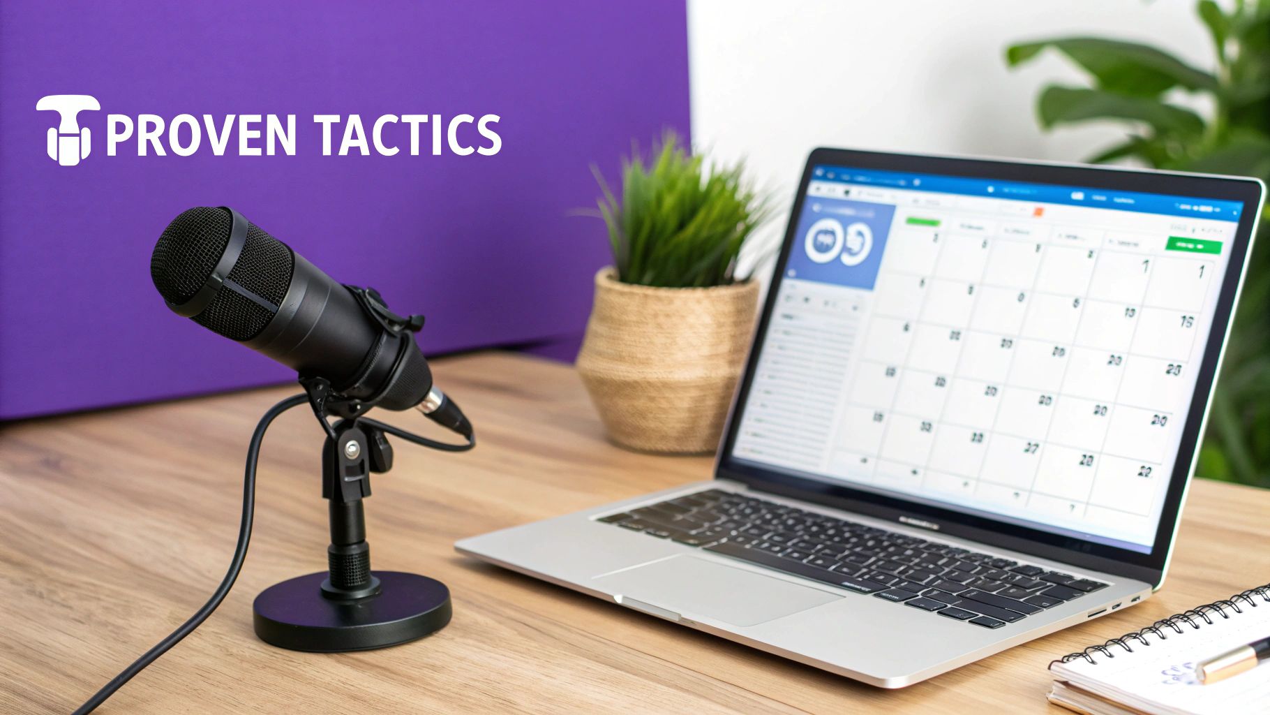 A B2B marketer presenting a successful strategy on a screen to their team