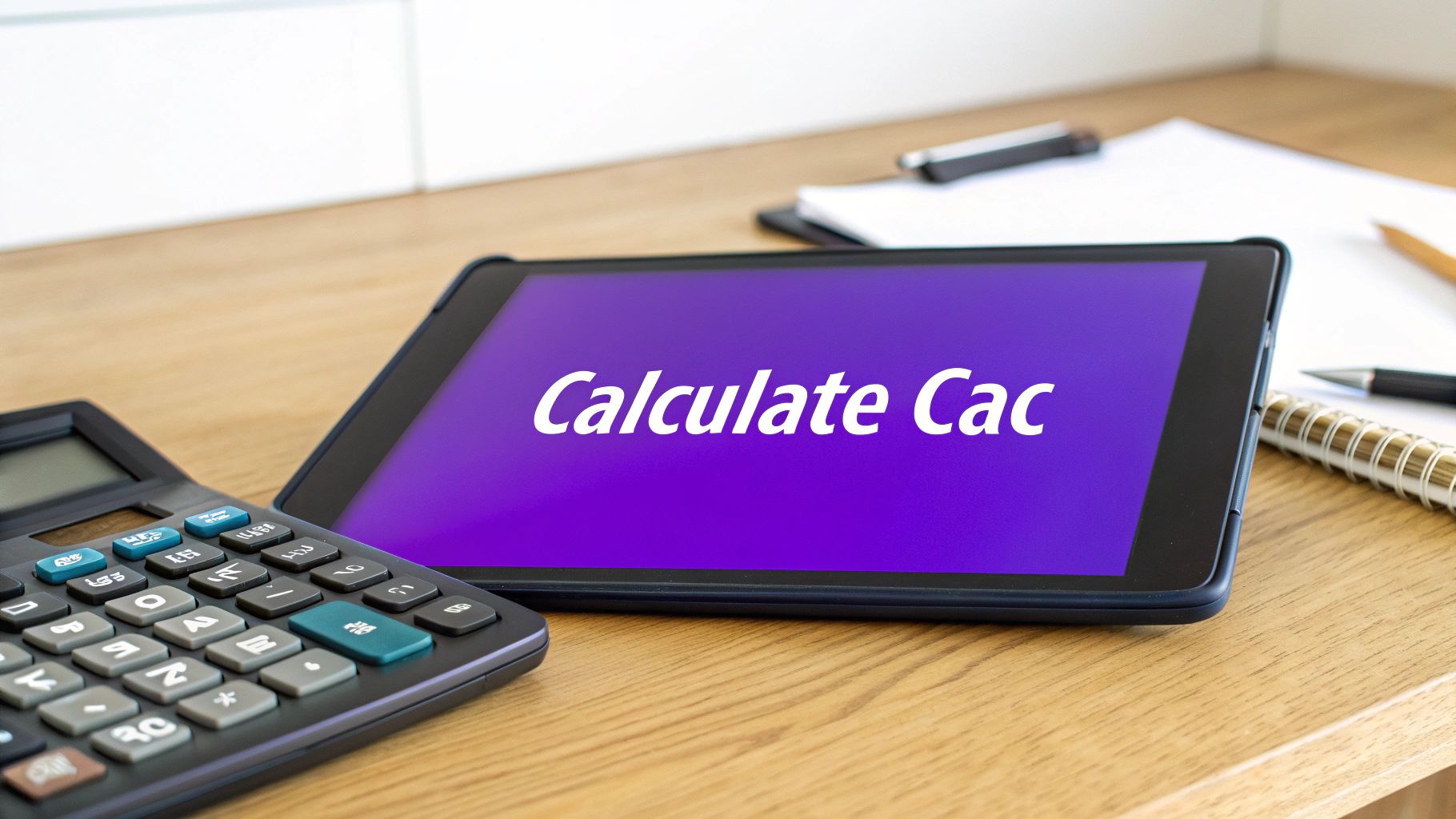 Formulas and charts illustrating customer acquisition cost calculations