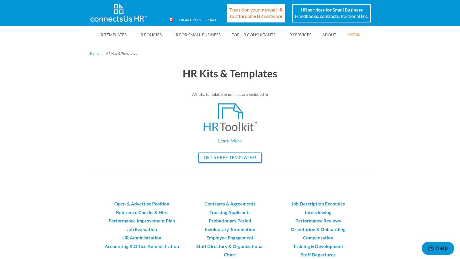 HRdownloads (Canadian HR templates library)