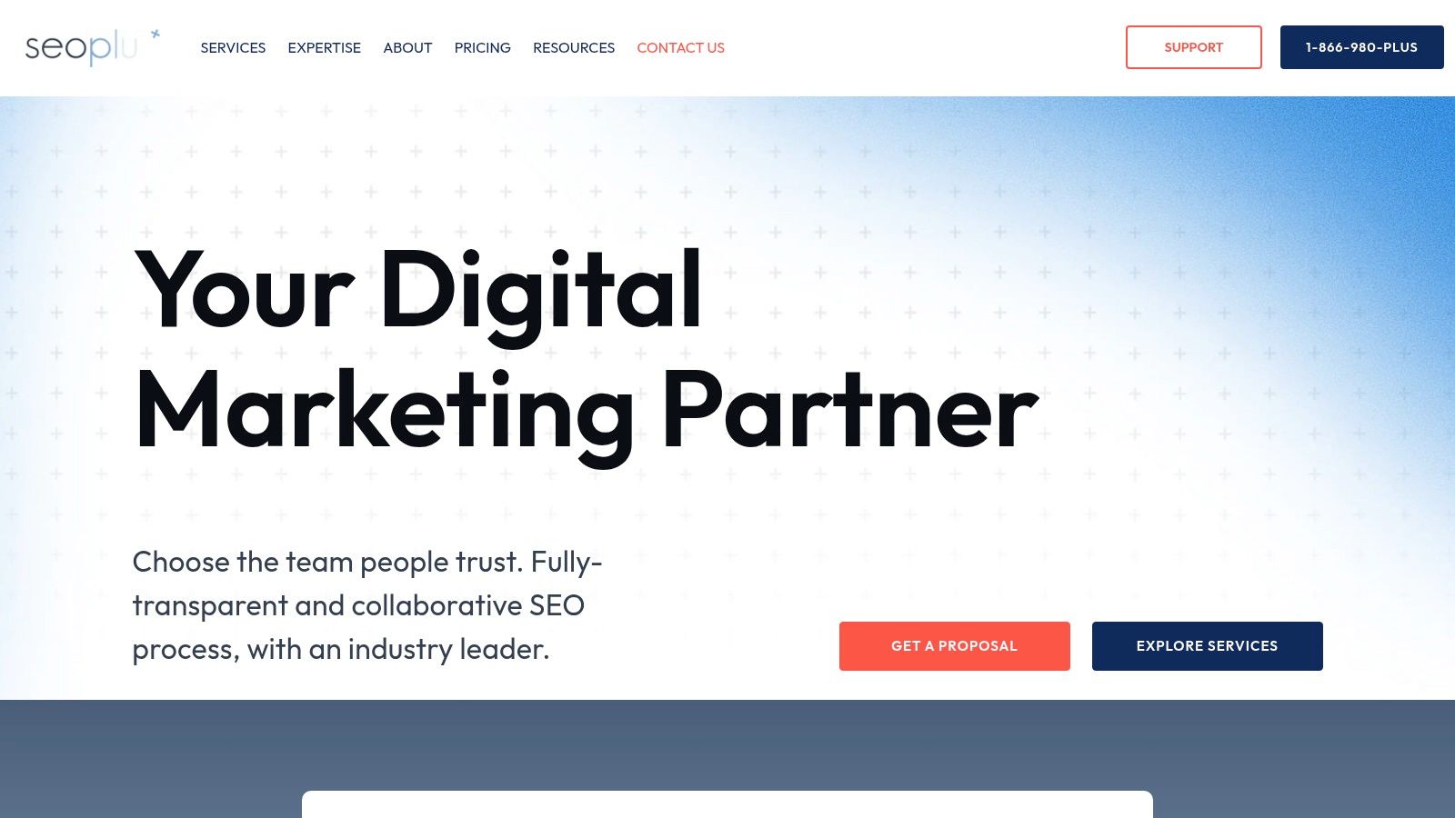 seoplus+ marketing website homepage