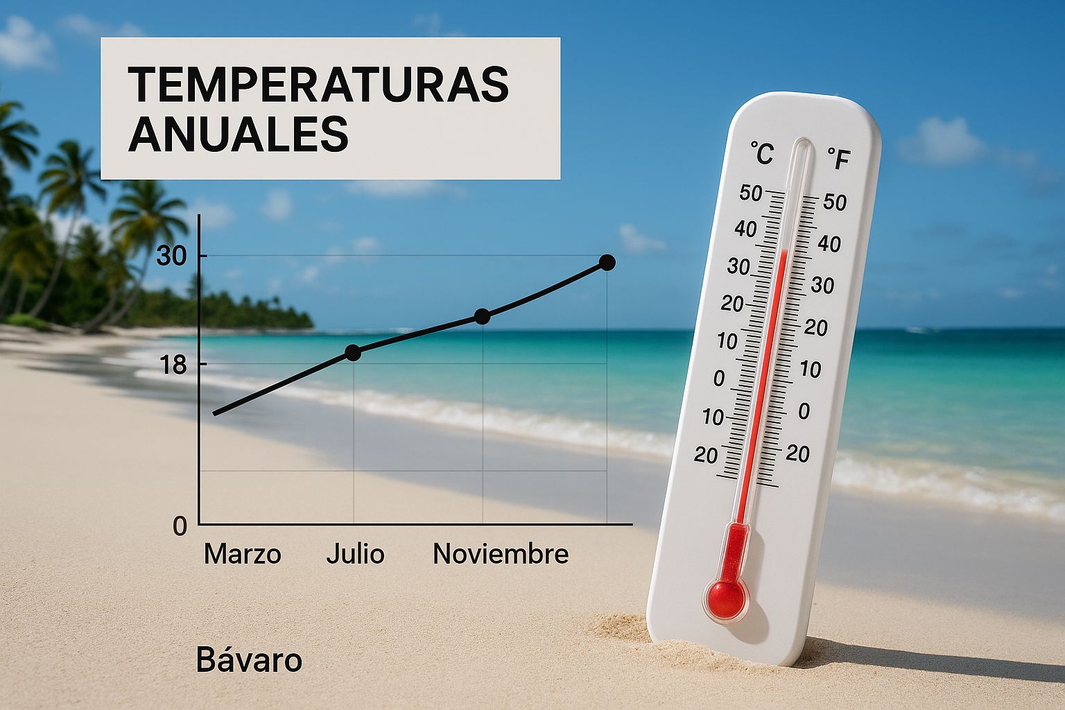 Infografía sobre el tiempo en Bávaro