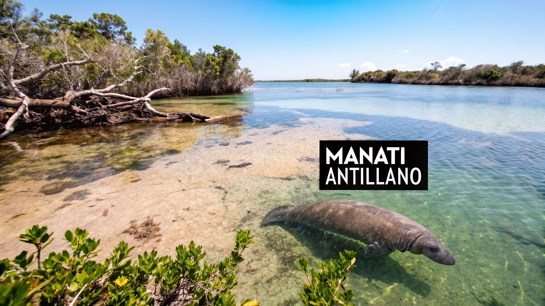 Manatí Antillano (Trichechus manatus)