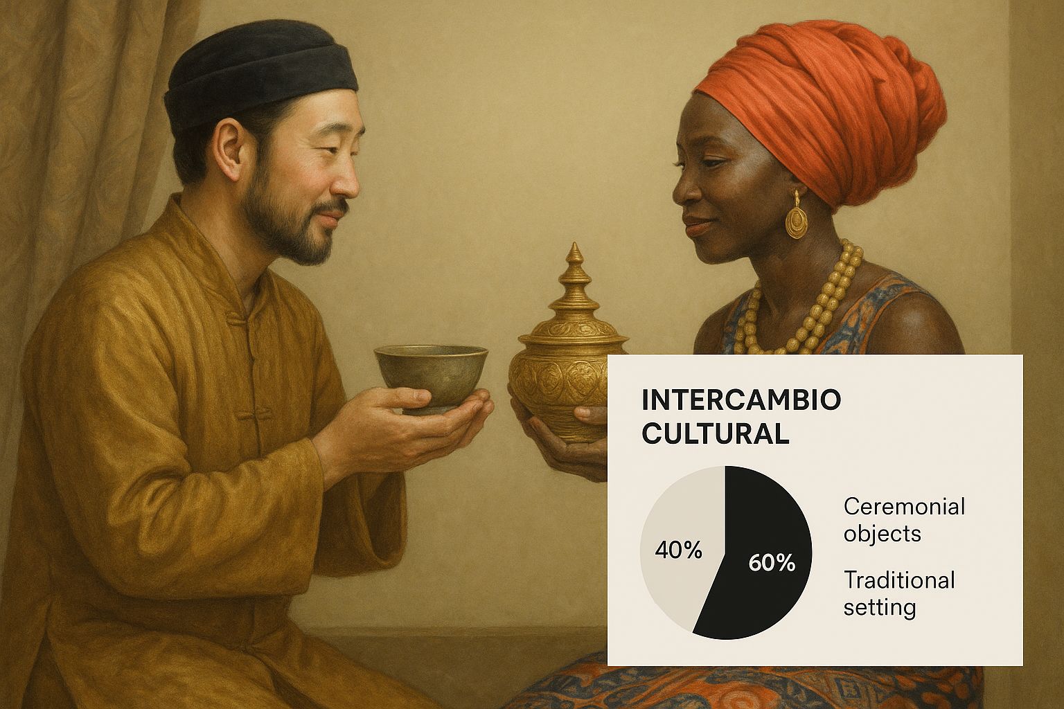 Infographic about el encuentro entre culturas