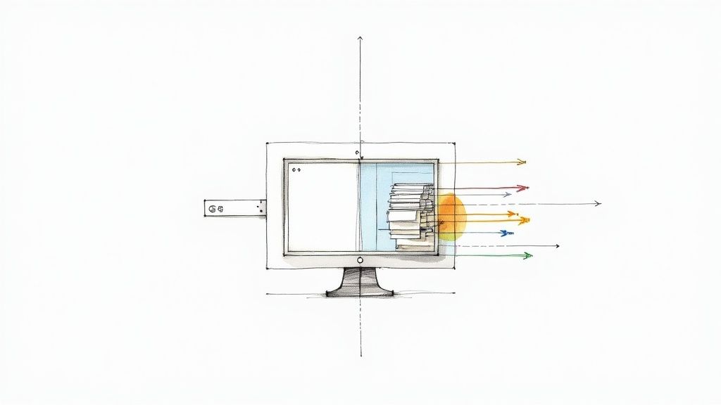 Stylized representation of an AI assistant's interface with personality cues