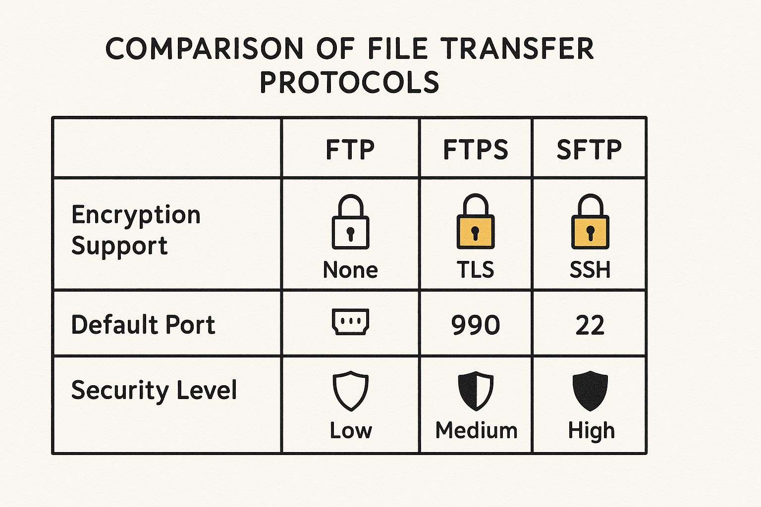 Infographic about how to setup ftp server